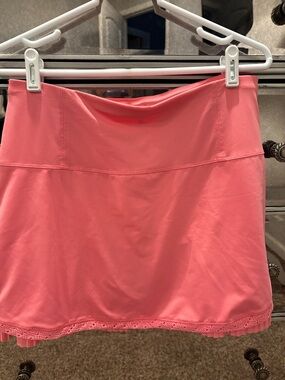Lucky in Love Coral Tennis Skirt Med
